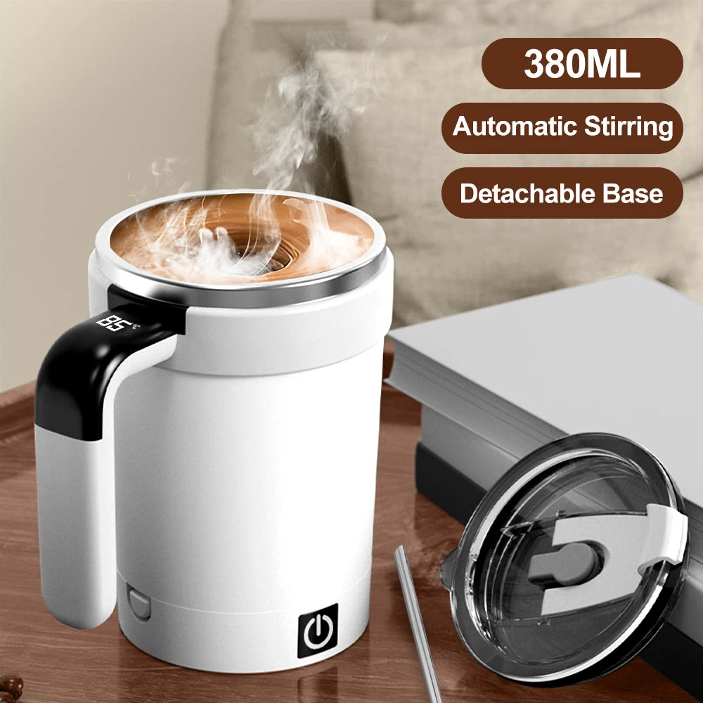 Detachable Self-Stirring Mug – Smart Magnetic Mixer Cup
