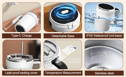Detachable Self-Stirring Mug – Smart Magnetic Mixer Cup