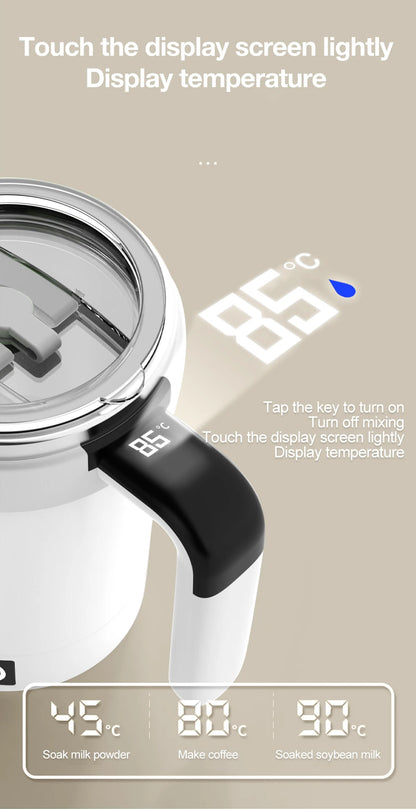 Detachable Self-Stirring Mug – Smart Magnetic Mixer Cup