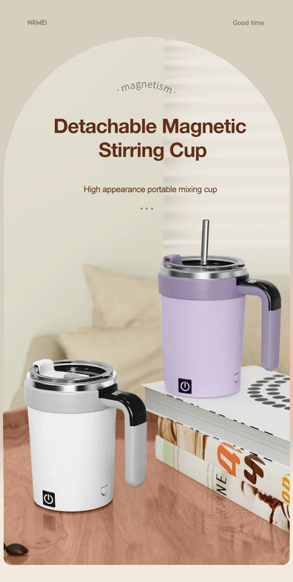Detachable Self-Stirring Mug – Smart Magnetic Mixer Cup