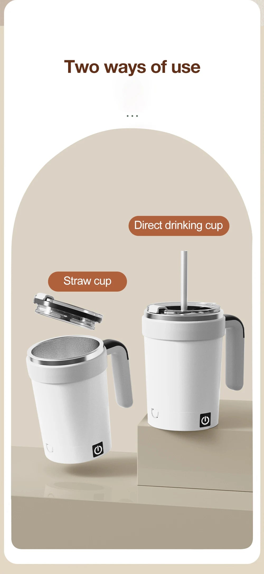 Detachable Self-Stirring Mug – Smart Magnetic Mixer Cup