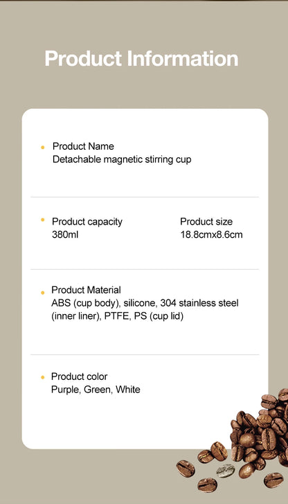 Detachable Self-Stirring Mug – Smart Magnetic Mixer Cup