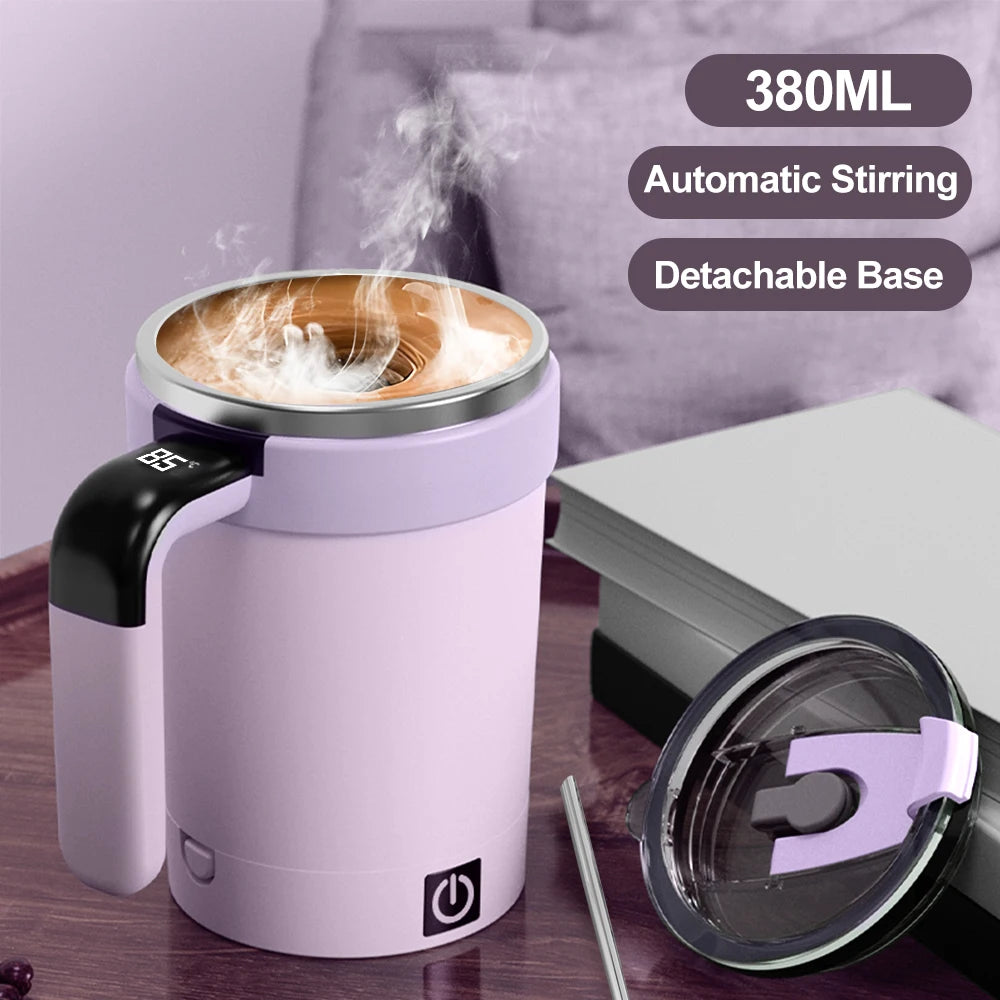 Detachable Self-Stirring Mug – Smart Magnetic Mixer Cup
